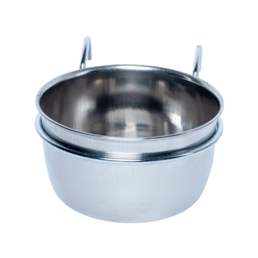Comedero Acero Inoxidable con Gancho 10 Oz