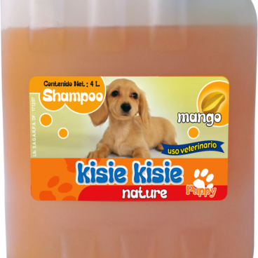 Shampoo kisie kisie Puppy Chicle,Fresa, Mango, Mora azul 4 L